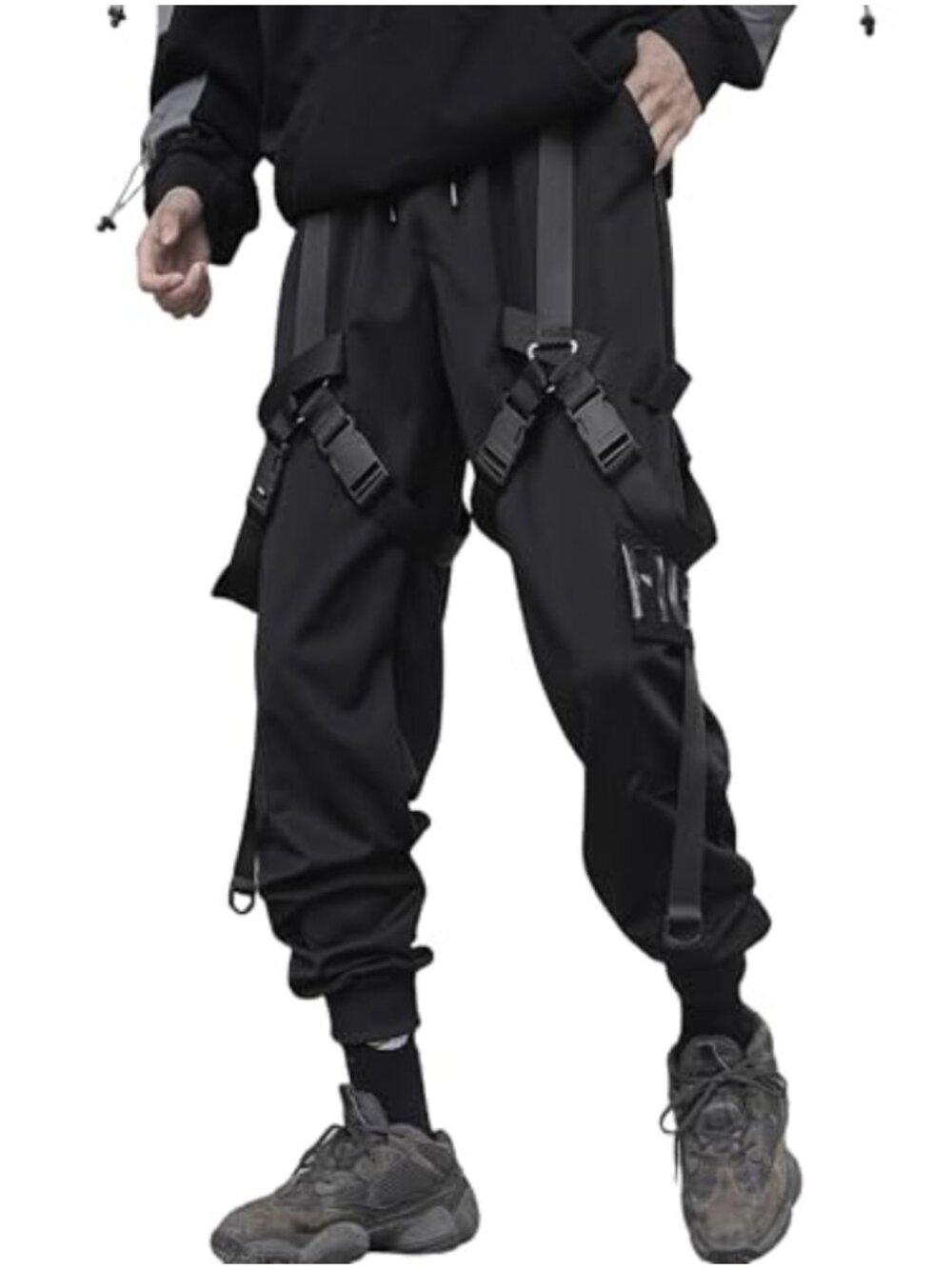 Men's Techwear Joggers Streetwear Pants Cargo Style Drawstring